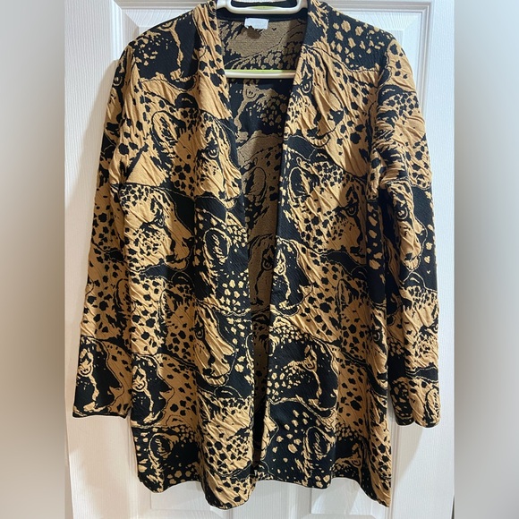 Chico’s Animal Print Jacquard Cardigan - Picture 4 of 12